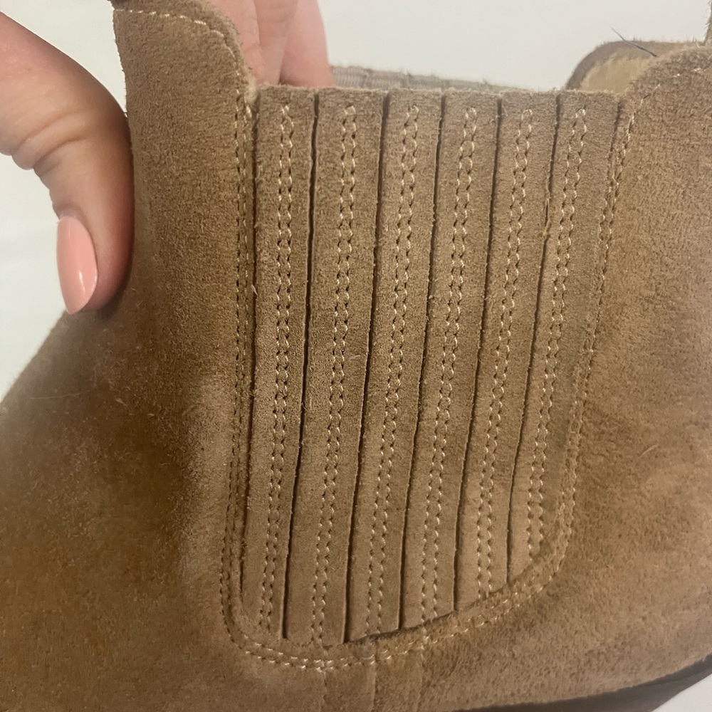 Tan Suede Ankle Boots - Picture 7 of 8